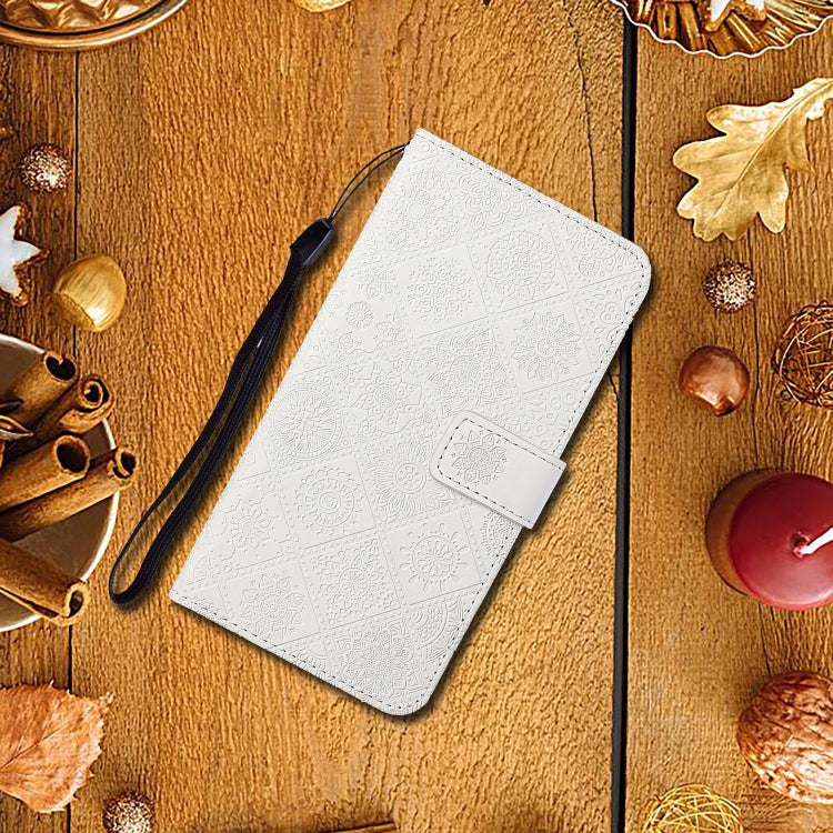 For iPhone 12 Ethnic Style Embossed Pattern Horizontal Flip Leather Case with Holder & Card Slots & Wallet & Lanyard