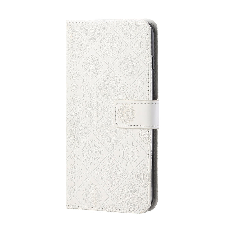 For iPhone 12 mini Ethnic Style Embossed Pattern Horizontal Flip Leather Case with Holder & Card Slots & Wallet & Lanyard