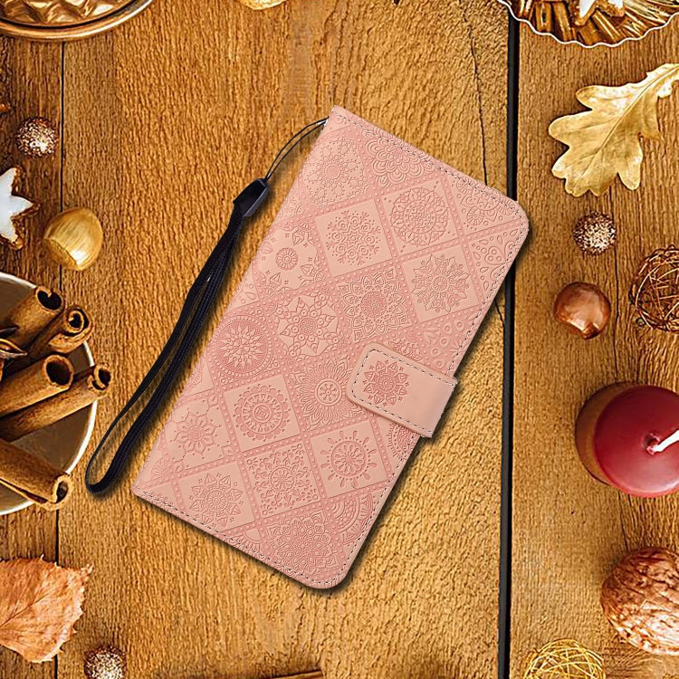 For iPhone 12 Pro Max Ethnic Style Embossed Pattern Horizontal Flip Leather Case with Holder & Card Slots & Wallet & Lanyard