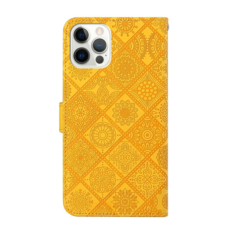 For iPhone 12 Pro Max Ethnic Style Embossed Pattern Horizontal Flip Leather Case with Holder & Card Slots & Wallet & Lanyard