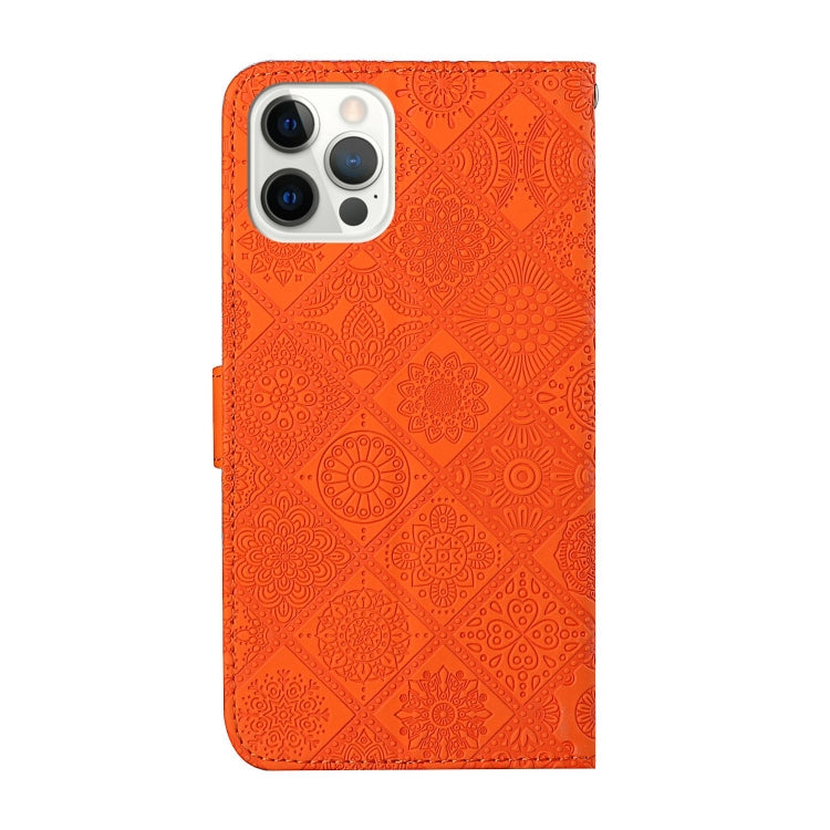 For iPhone 12 Pro Max Ethnic Style Embossed Pattern Horizontal Flip Leather Case with Holder & Card Slots & Wallet & Lanyard
