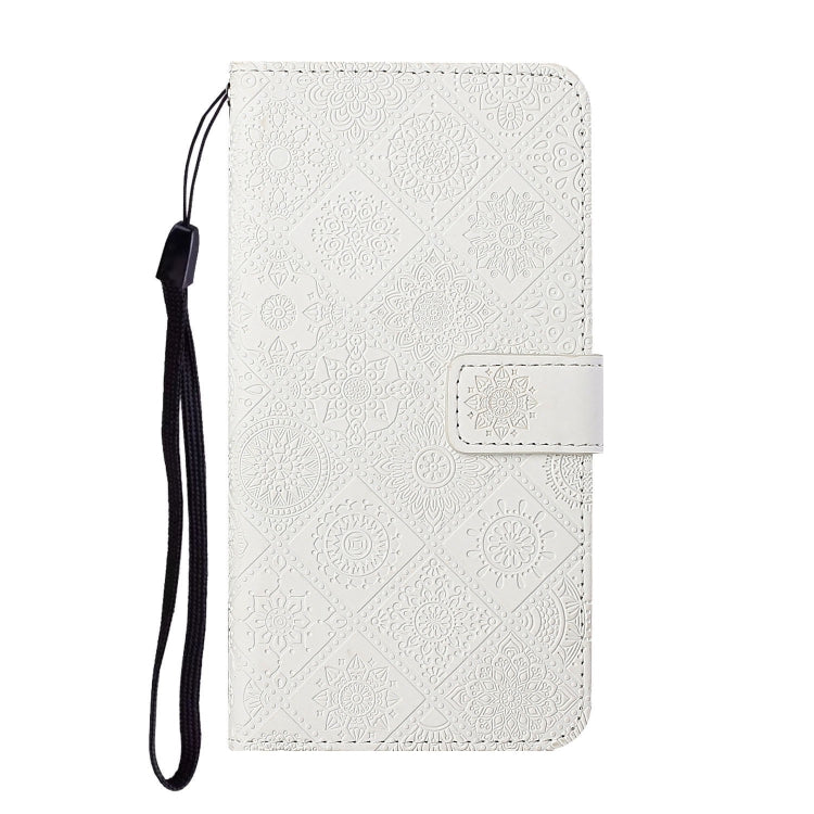 For iPhone 12 Pro Max Ethnic Style Embossed Pattern Horizontal Flip Leather Case with Holder & Card Slots & Wallet & Lanyard