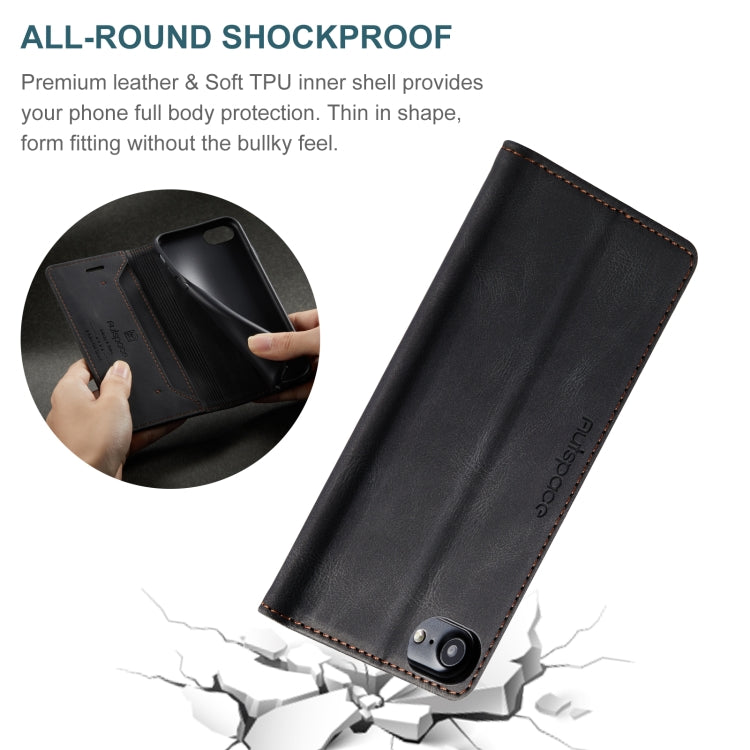 AutSpace A01 Retro Skin-feel Crazy Horse Texture Horizontal Flip Leather Case with Holder & Card Slots & Wallet & RFID For iPhone 6