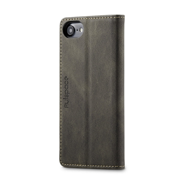 For iPhone SE 2022 / SE 2020 / 8 / 7 AutSpace A01 Retro Skin-feel Crazy Horse Texture Horizontal Flip Leather Case with Holder & Card Slots & Wallet & RFID