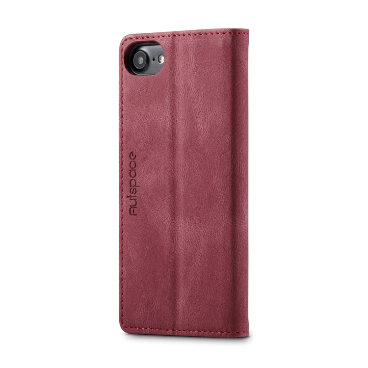 For iPhone SE 2022 / SE 2020 / 8 / 7 AutSpace A01 Retro Skin-feel Crazy Horse Texture Horizontal Flip Leather Case with Holder & Card Slots & Wallet & RFID
