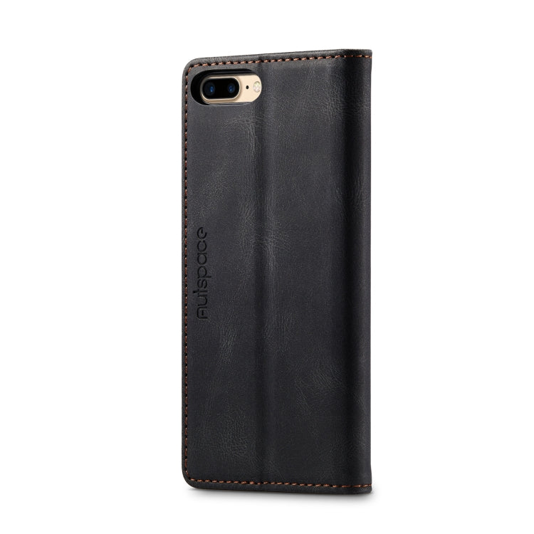 AutSpace A01 Retro Skin-feel Crazy Horse Texture Horizontal Flip Leather Case with Holder & Card Slots & Wallet & RFID For iPhone 8 Plus / 7 Plus