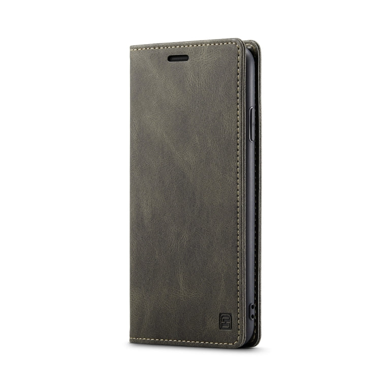 For iPhone X / XS AutSpace A01 Retro Skin-feel Crazy Horse Texture Horizontal Flip Leather Case with Holder & Card Slots & Wallet & RFID