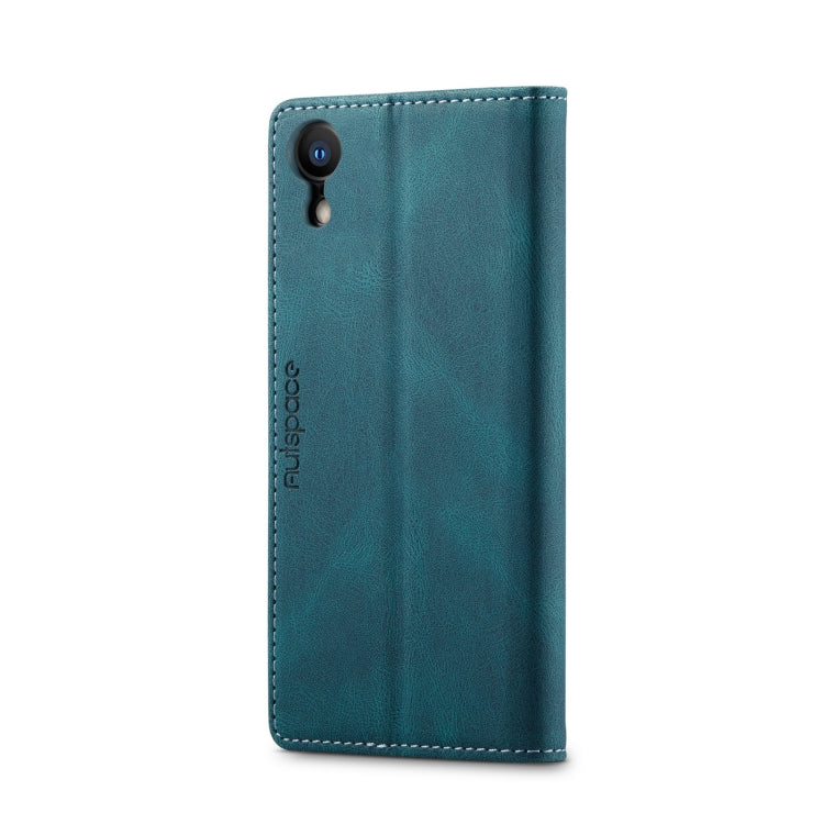 For iPhone XR AutSpace A01 Retro Skin-feel Crazy Horse Texture Horizontal Flip Leather Case with Holder & Card Slots & Wallet & RFID