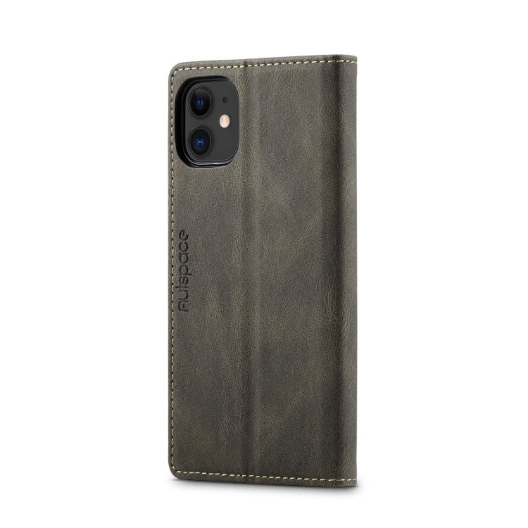 For iPhone 11 AutSpace A01 Retro Skin-feel Crazy Horse Texture Horizontal Flip Leather Case with Holder & Card Slots & Wallet & RFID