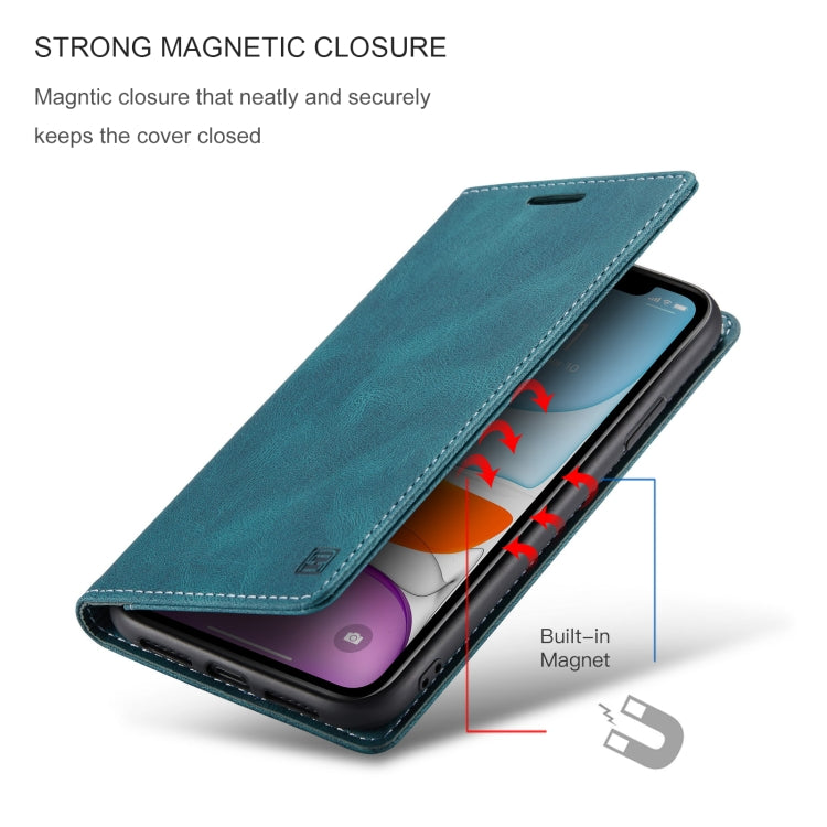 For iPhone 11 Pro AutSpace A01 Retro Skin-feel Crazy Horse Texture Horizontal Flip Leather Case with Holder & Card Slots & Wallet & RFID