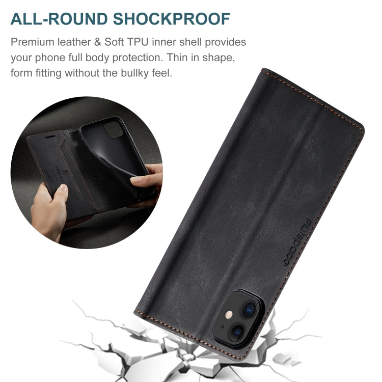 For iPhone 11 Pro Max AutSpace A01 Retro Skin-feel Crazy Horse Texture Horizontal Flip Leather Case with Holder & Card Slots & Wallet & RFID