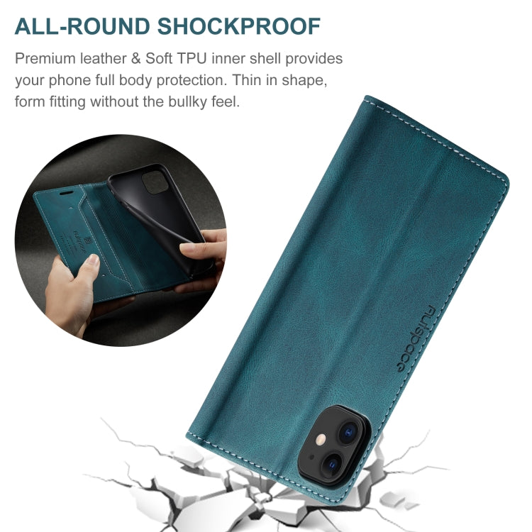 For iPhone 11 Pro Max AutSpace A01 Retro Skin-feel Crazy Horse Texture Horizontal Flip Leather Case with Holder & Card Slots & Wallet & RFID