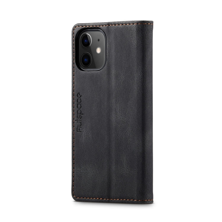 For iPhone 12 mini AutSpace A01 Retro Skin-feel Crazy Horse Texture Horizontal Flip Leather Case with Holder & Card Slots & Wallet & RFID