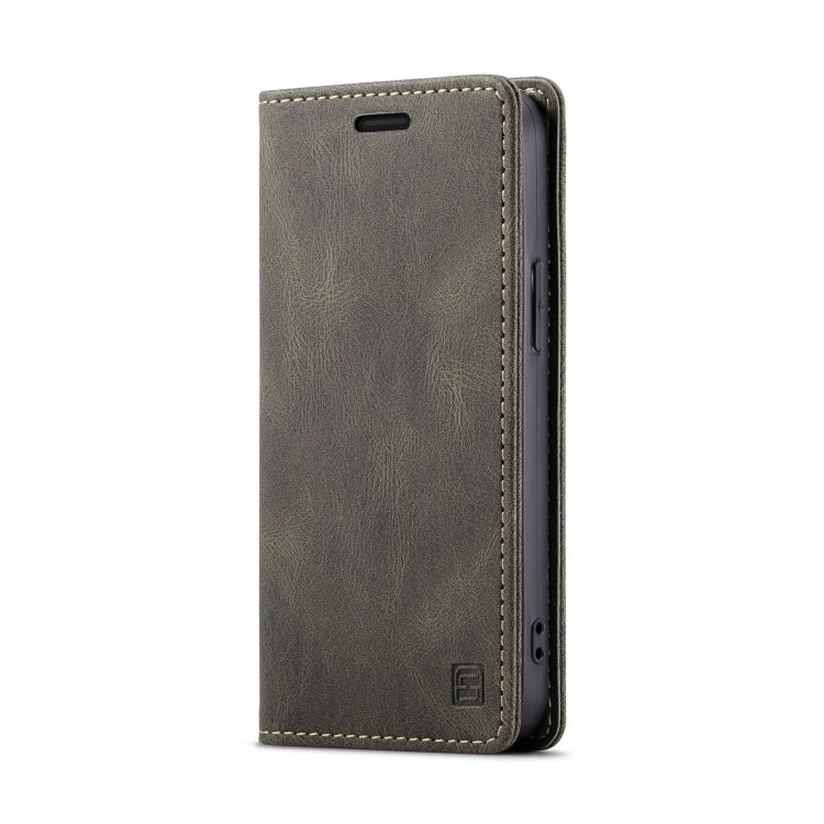 For iPhone 12 mini AutSpace A01 Retro Skin-feel Crazy Horse Texture Horizontal Flip Leather Case with Holder & Card Slots & Wallet & RFID