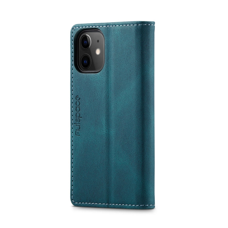 For iPhone 12 mini AutSpace A01 Retro Skin-feel Crazy Horse Texture Horizontal Flip Leather Case with Holder & Card Slots & Wallet & RFID