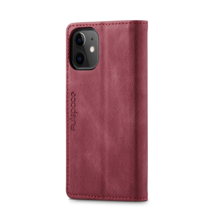 For iPhone 12 mini AutSpace A01 Retro Skin-feel Crazy Horse Texture Horizontal Flip Leather Case with Holder & Card Slots & Wallet & RFID