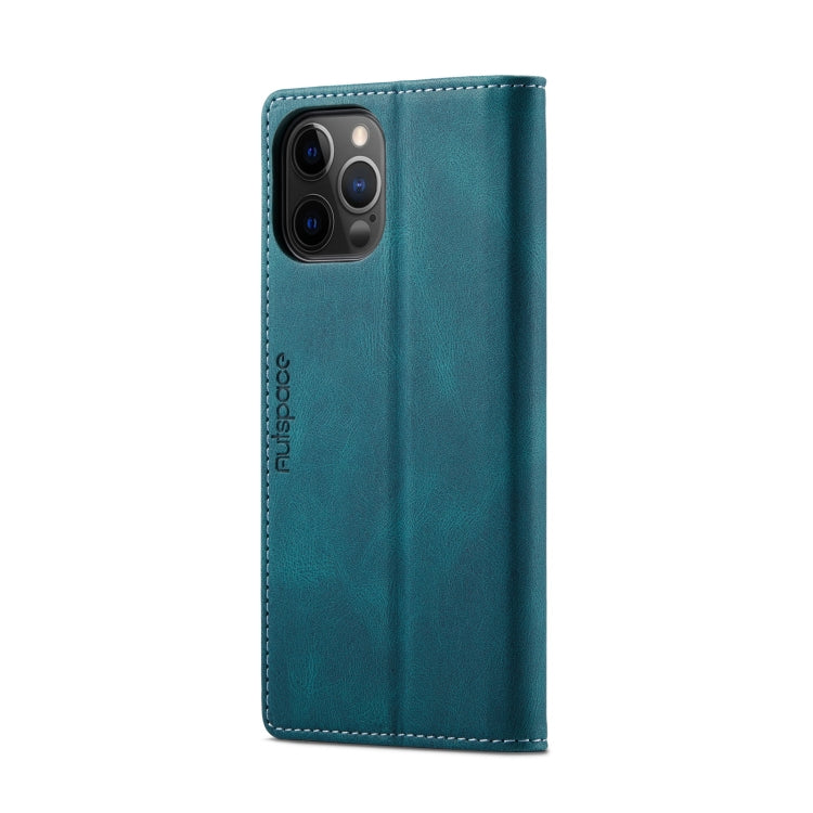 For iPhone 12 / 12 Pro AutSpace A01 Retro Skin-feel Crazy Horse Texture Horizontal Flip Leather Case with Holder & Card Slots & Wallet & RFID