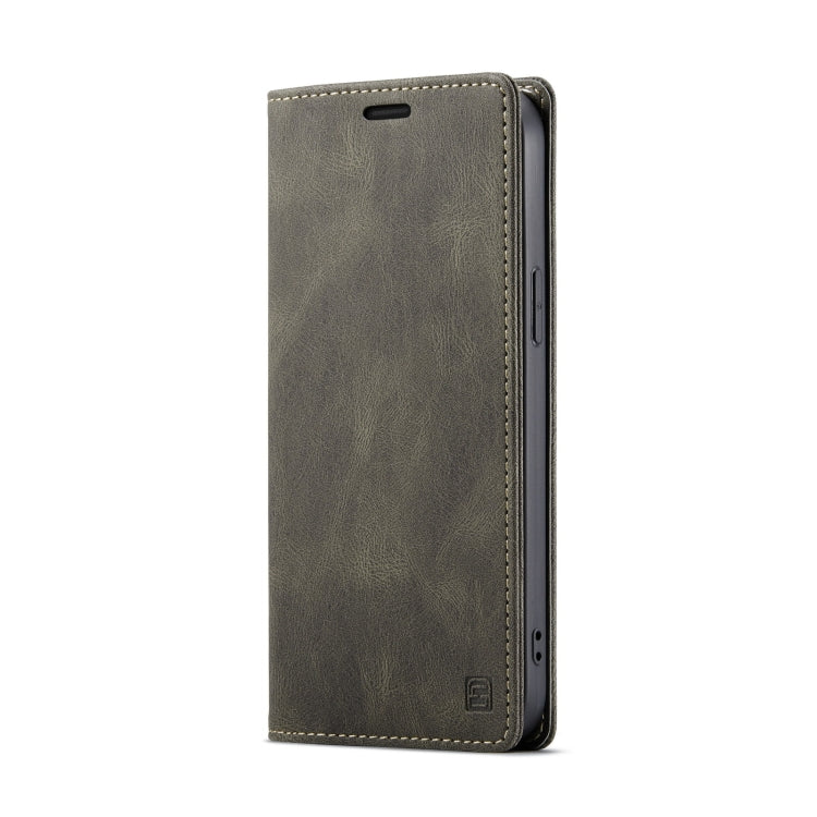 For iPhone 12 Pro Max AutSpace A01 Retro Skin-feel Crazy Horse Texture Horizontal Flip Leather Case with Holder & Card Slots & Wallet & RFID