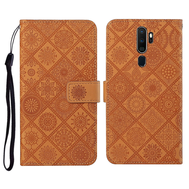For OPPO A5 / A9 2020 Ethnic Style Embossed Pattern Horizontal Flip Leather Case with Holder & Card Slots & Wallet & Lanyard