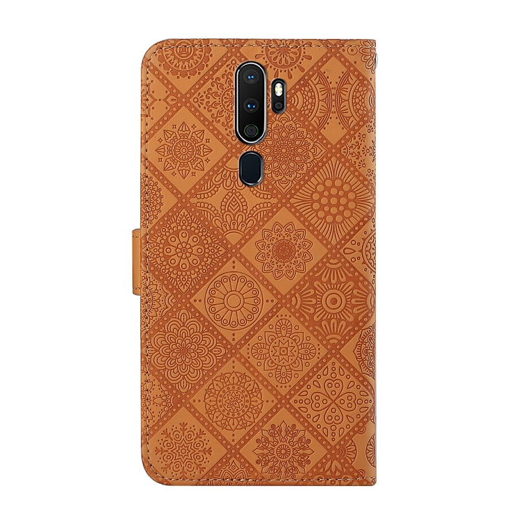 For OPPO A5 / A9 2020 Ethnic Style Embossed Pattern Horizontal Flip Leather Case with Holder & Card Slots & Wallet & Lanyard