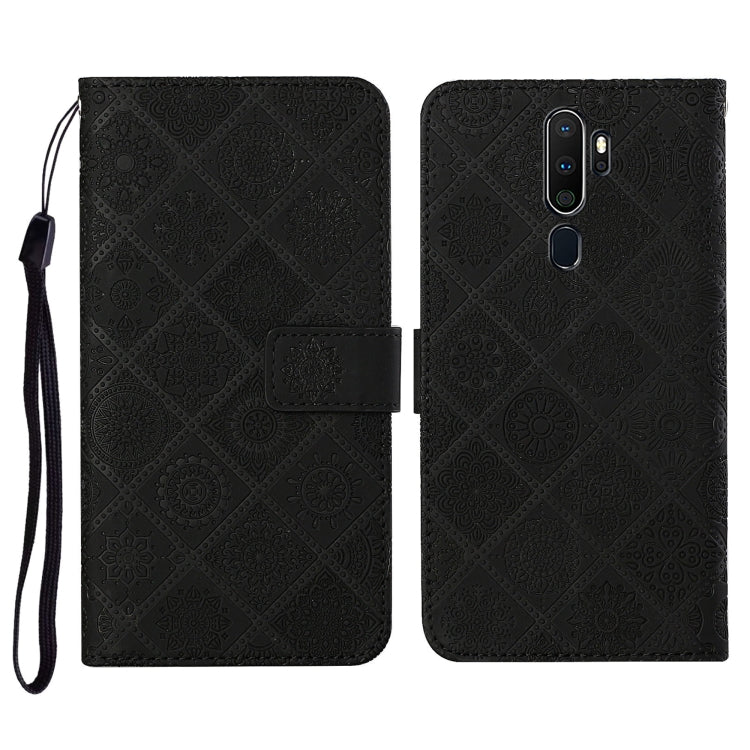 For OPPO A5 / A9 2020 Ethnic Style Embossed Pattern Horizontal Flip Leather Case with Holder & Card Slots & Wallet & Lanyard