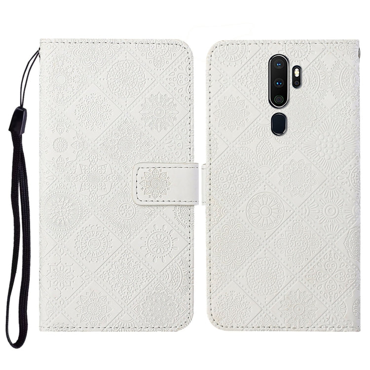 For OPPO A5 / A9 2020 Ethnic Style Embossed Pattern Horizontal Flip Leather Case with Holder & Card Slots & Wallet & Lanyard