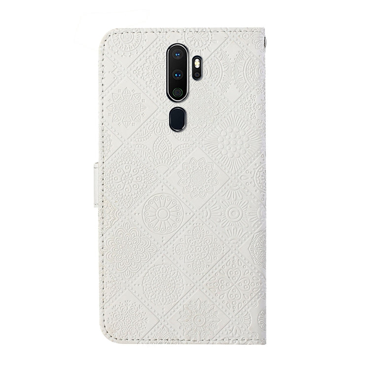 For OPPO A5 / A9 2020 Ethnic Style Embossed Pattern Horizontal Flip Leather Case with Holder & Card Slots & Wallet & Lanyard