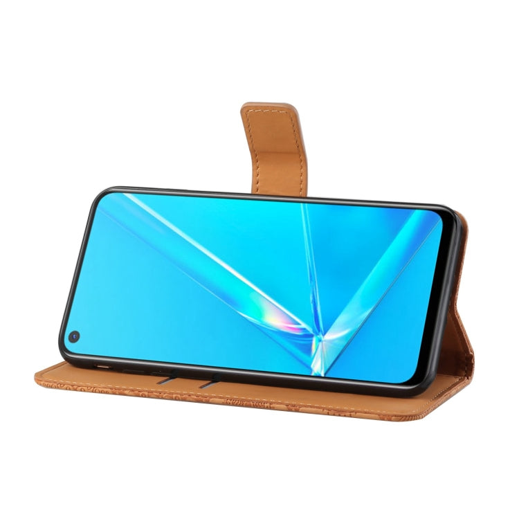 For OPPO A92 / A72 / A52 Ethnic Style Embossed Pattern Horizontal Flip Leather Case with Holder & Card Slots & Wallet & Lanyard