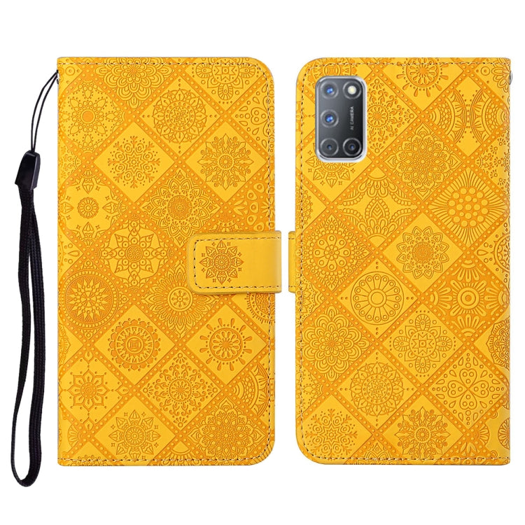 For OPPO A92 / A72 / A52 Ethnic Style Embossed Pattern Horizontal Flip Leather Case with Holder & Card Slots & Wallet & Lanyard