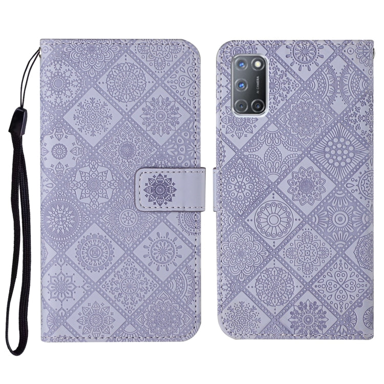 For OPPO A92 / A72 / A52 Ethnic Style Embossed Pattern Horizontal Flip Leather Case with Holder & Card Slots & Wallet & Lanyard