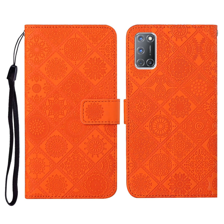 For OPPO A92 / A72 / A52 Ethnic Style Embossed Pattern Horizontal Flip Leather Case with Holder & Card Slots & Wallet & Lanyard