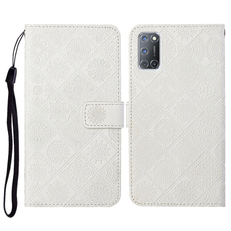 For OPPO A92 / A72 / A52 Ethnic Style Embossed Pattern Horizontal Flip Leather Case with Holder & Card Slots & Wallet & Lanyard