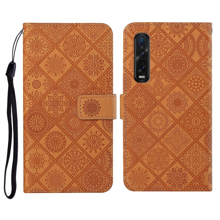 For OPPO Find X2 Pro Ethnic Style Embossed Pattern Horizontal Flip Leather Case with Holder & Card Slots & Wallet & Lanyard