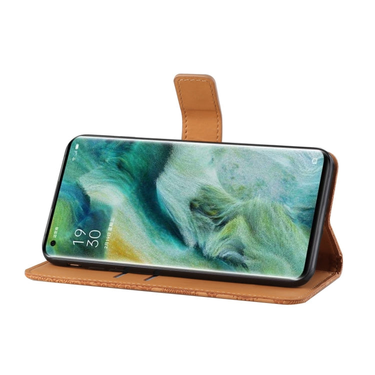 For OPPO Find X2 Pro Ethnic Style Embossed Pattern Horizontal Flip Leather Case with Holder & Card Slots & Wallet & Lanyard
