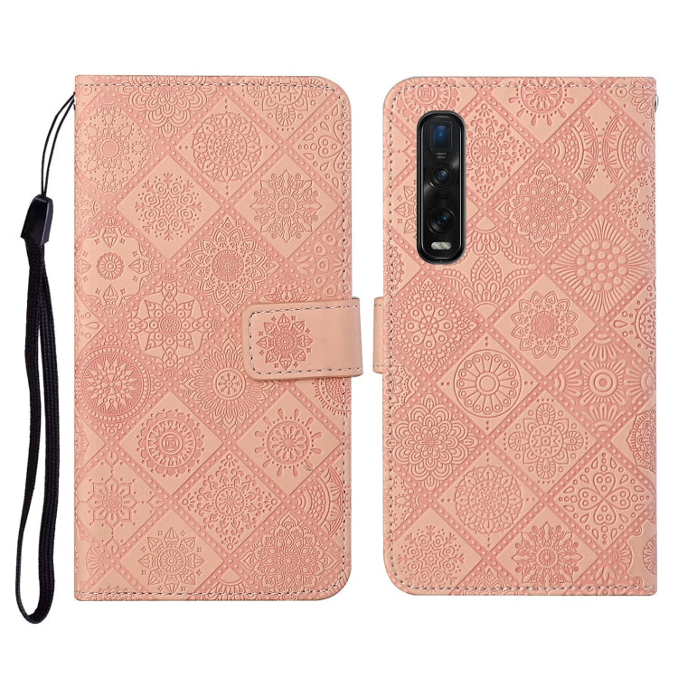 For OPPO Find X2 Pro Ethnic Style Embossed Pattern Horizontal Flip Leather Case with Holder & Card Slots & Wallet & Lanyard