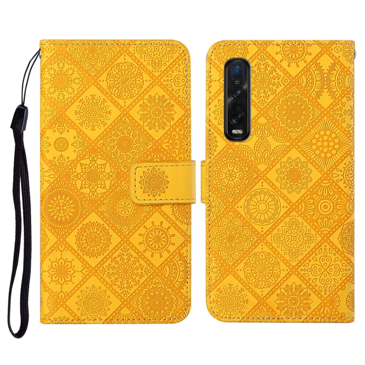 For OPPO Find X2 Pro Ethnic Style Embossed Pattern Horizontal Flip Leather Case with Holder & Card Slots & Wallet & Lanyard
