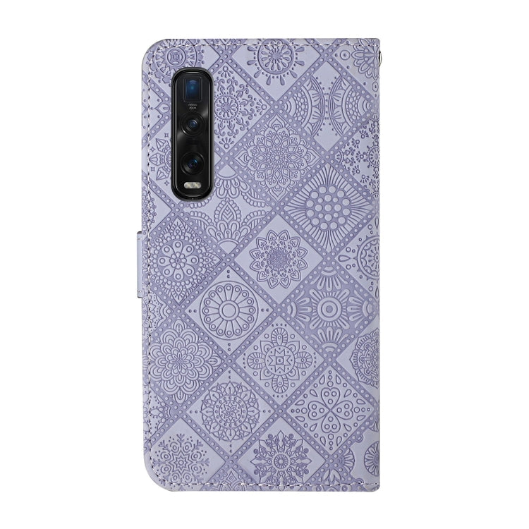 For OPPO Find X2 Pro Ethnic Style Embossed Pattern Horizontal Flip Leather Case with Holder & Card Slots & Wallet & Lanyard