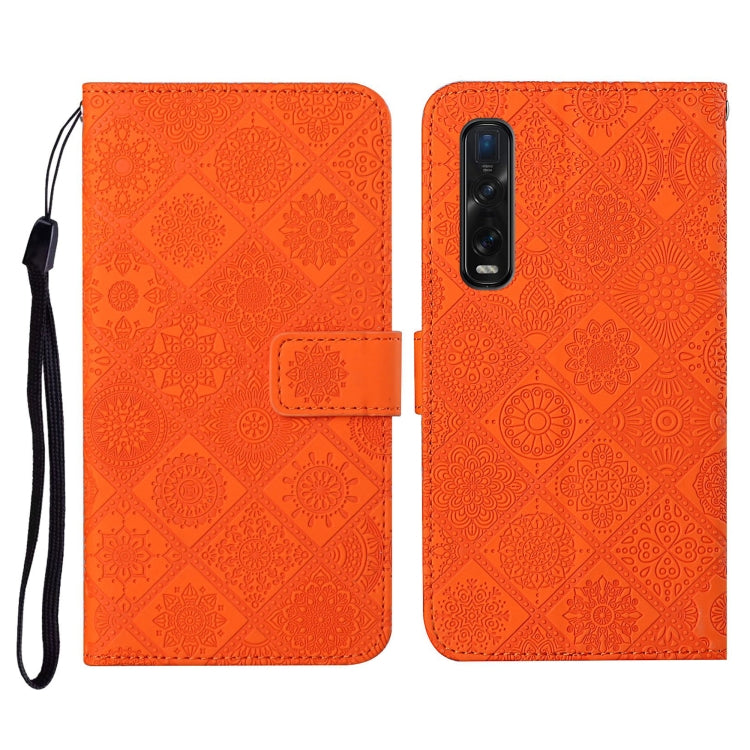 For OPPO Find X2 Pro Ethnic Style Embossed Pattern Horizontal Flip Leather Case with Holder & Card Slots & Wallet & Lanyard