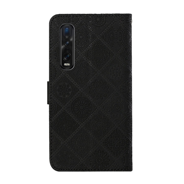 For OPPO Find X2 Pro Ethnic Style Embossed Pattern Horizontal Flip Leather Case with Holder & Card Slots & Wallet & Lanyard