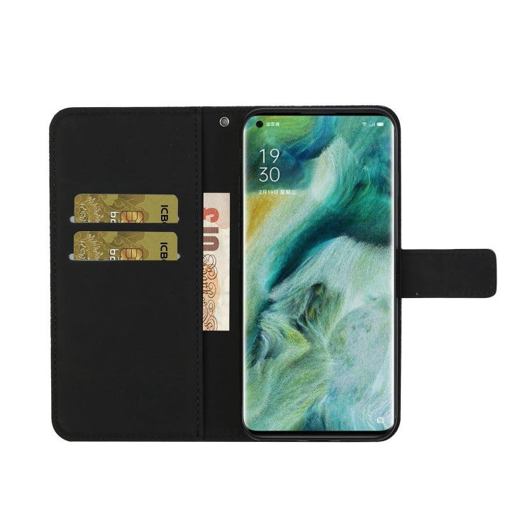 For OPPO Find X2 Pro Ethnic Style Embossed Pattern Horizontal Flip Leather Case with Holder & Card Slots & Wallet & Lanyard
