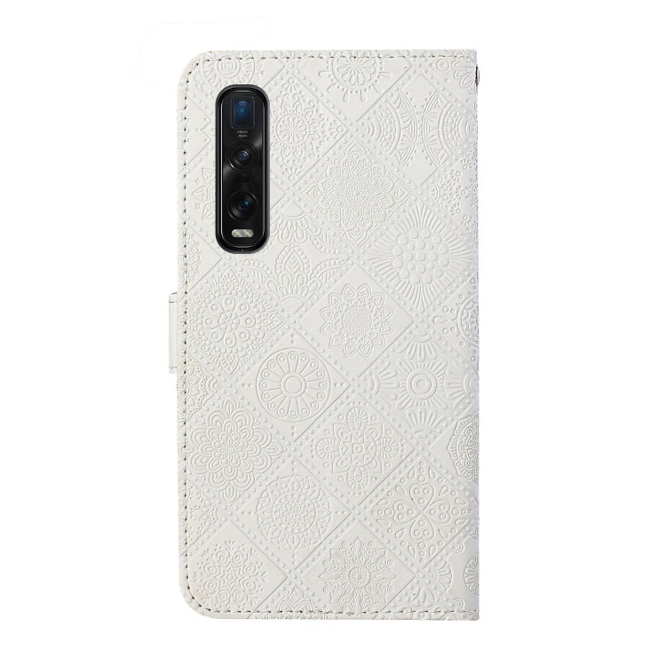For OPPO Find X2 Pro Ethnic Style Embossed Pattern Horizontal Flip Leather Case with Holder & Card Slots & Wallet & Lanyard