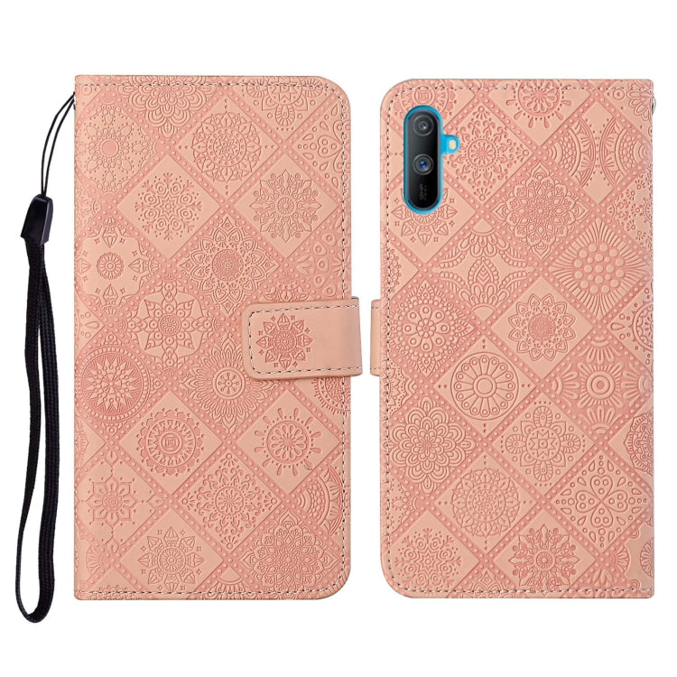 For OPPO Realme C3 Ethnic Style Embossed Pattern Horizontal Flip Leather Case with Holder & Card Slots & Wallet & Lanyard