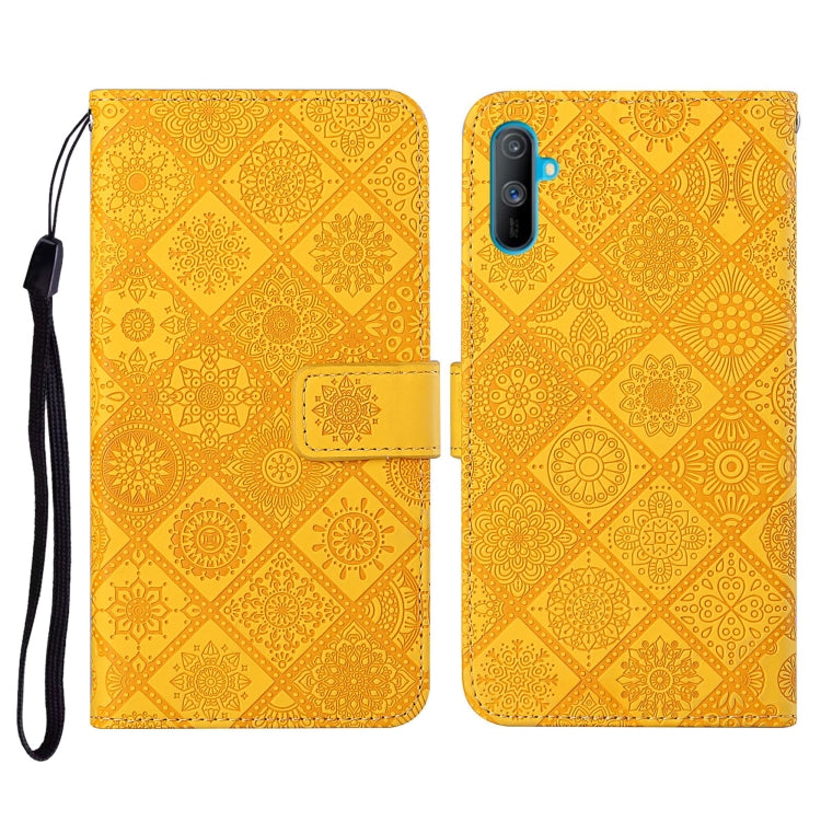 For OPPO Realme C3 Ethnic Style Embossed Pattern Horizontal Flip Leather Case with Holder & Card Slots & Wallet & Lanyard