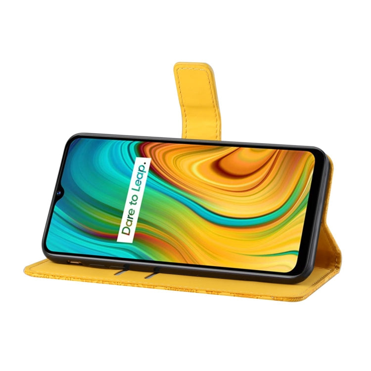 For OPPO Realme C3 Ethnic Style Embossed Pattern Horizontal Flip Leather Case with Holder & Card Slots & Wallet & Lanyard