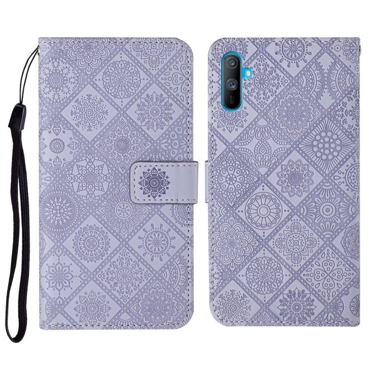 For OPPO Realme C3 Ethnic Style Embossed Pattern Horizontal Flip Leather Case with Holder & Card Slots & Wallet & Lanyard