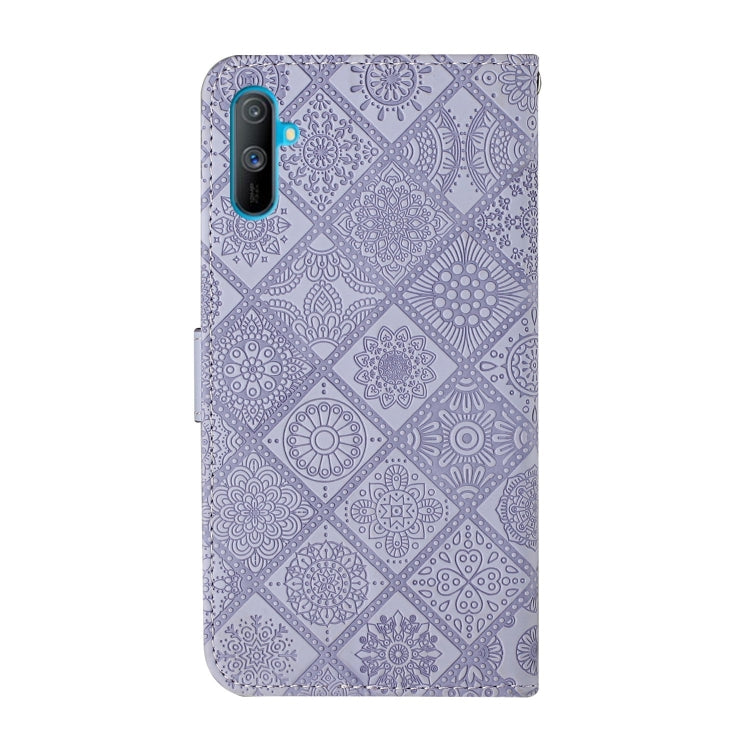 For OPPO Realme C3 Ethnic Style Embossed Pattern Horizontal Flip Leather Case with Holder & Card Slots & Wallet & Lanyard
