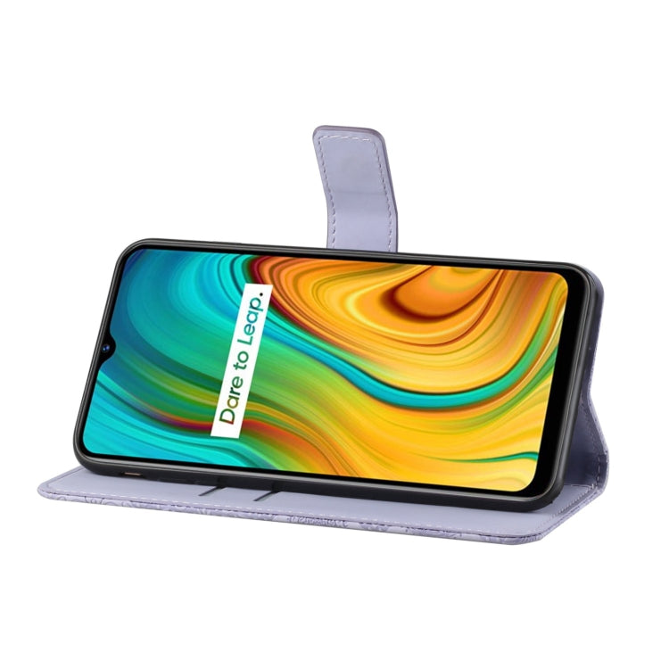 For OPPO Realme C3 Ethnic Style Embossed Pattern Horizontal Flip Leather Case with Holder & Card Slots & Wallet & Lanyard