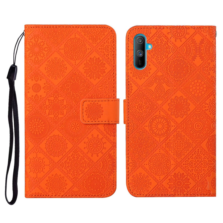 For OPPO Realme C3 Ethnic Style Embossed Pattern Horizontal Flip Leather Case with Holder & Card Slots & Wallet & Lanyard