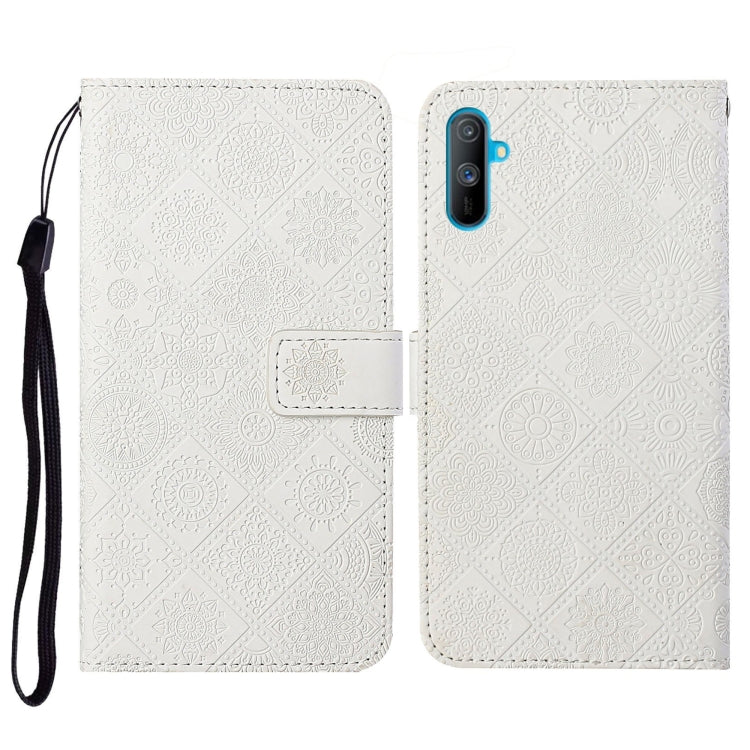 For OPPO Realme C3 Ethnic Style Embossed Pattern Horizontal Flip Leather Case with Holder & Card Slots & Wallet & Lanyard