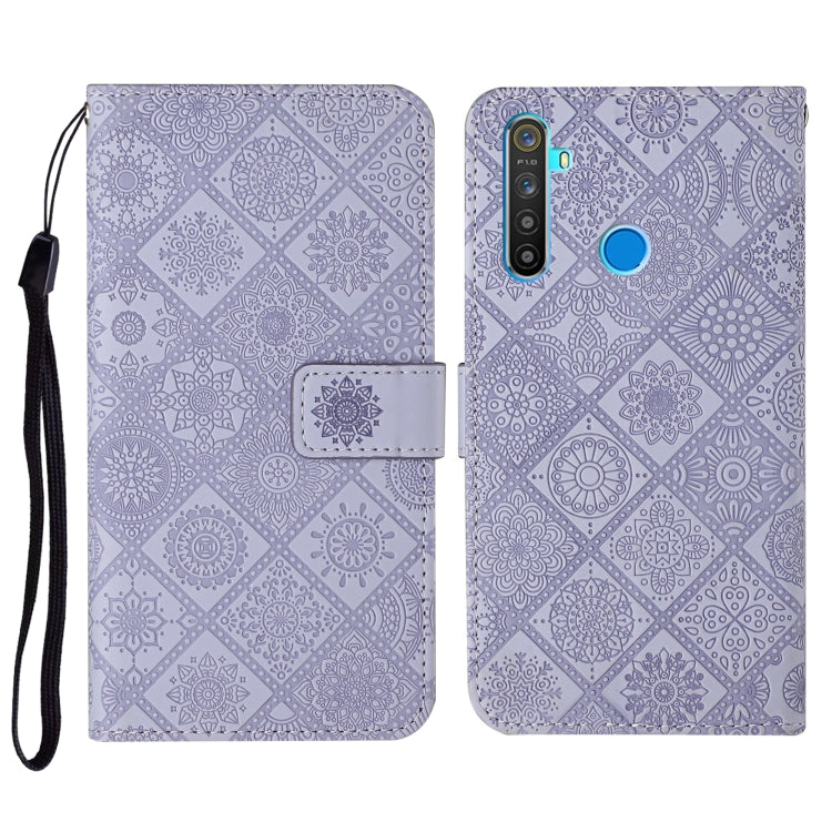 For OPPO Realme 5 Ethnic Style Embossed Pattern Horizontal Flip Leather Case with Holder & Card Slots & Wallet & Lanyard